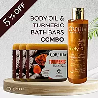 BODY OIL & TURMERIC BATH BARS COMBO BODY OIL & TURMERIC BATH BARS COMBO