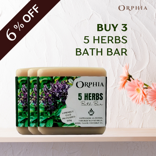 5 HERBS BATH BAR - COMBO OFFER - BUY 3
