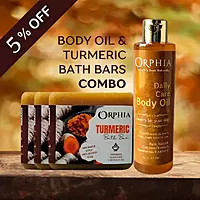 BODY OIL & TURMERIC BATH BARS COMBO BODY OIL & TURMERIC BATH BARS COMBO